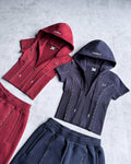 Mertra Women Black & Red Tracksuit Set Both