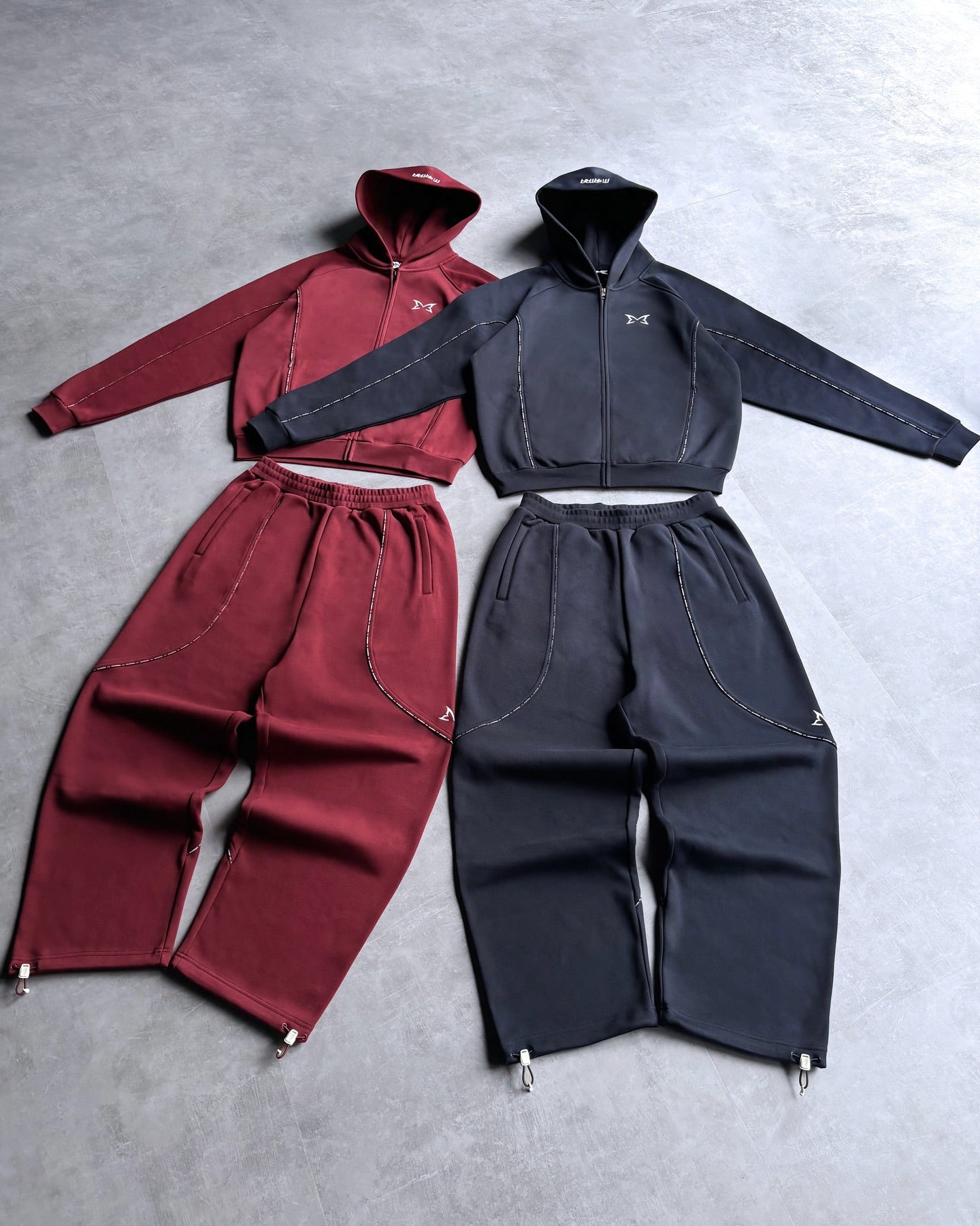 Mertra Black & Red Tracksuit Set  Both