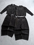Mertra Jeans Tracksuit Set Black