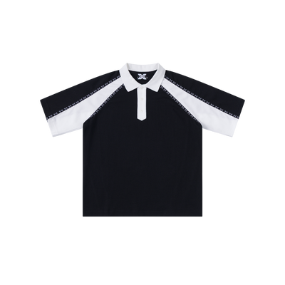 BLACKLOGOSEAMTAPEPOLOECOM1_3x_e999bd57-e906-4056-9af9-cf1e28e3f15c.png Mertra Precision Panel Polo (Black) - Image 1